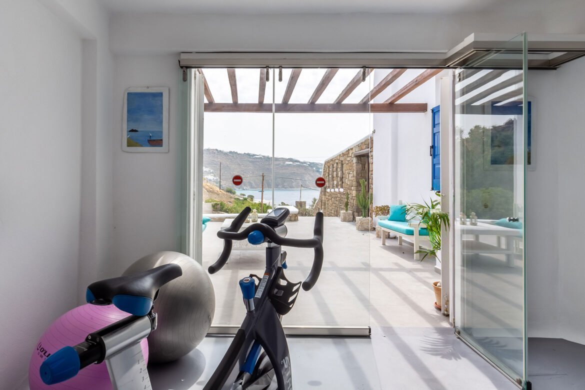 archon luxury villa mykonos gym