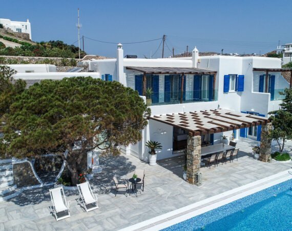 Pergolas & Landscaped Gardens Mykonos Villa